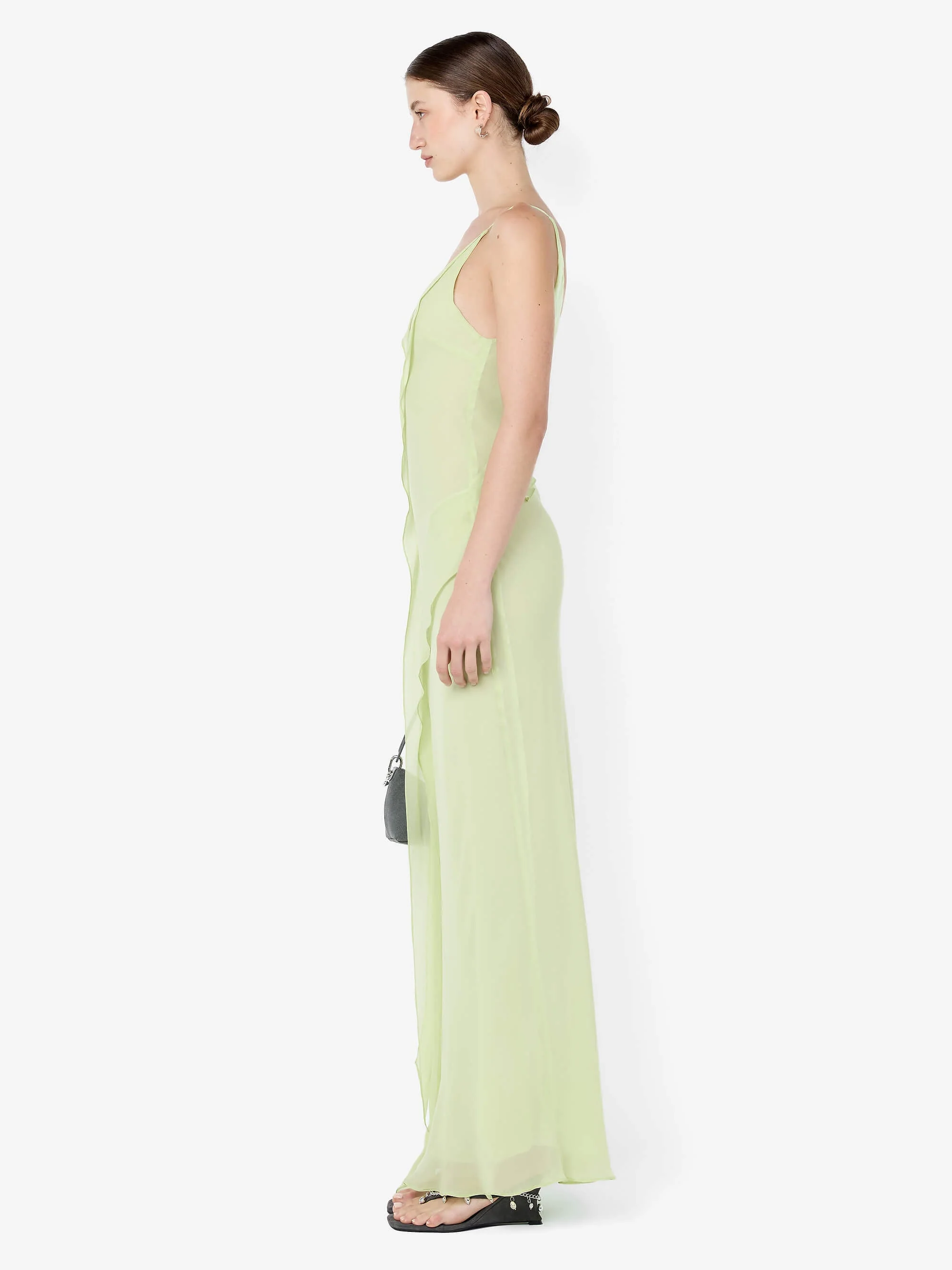 SABRINA ASYM MAXI DRESS - WASABI - Image 3