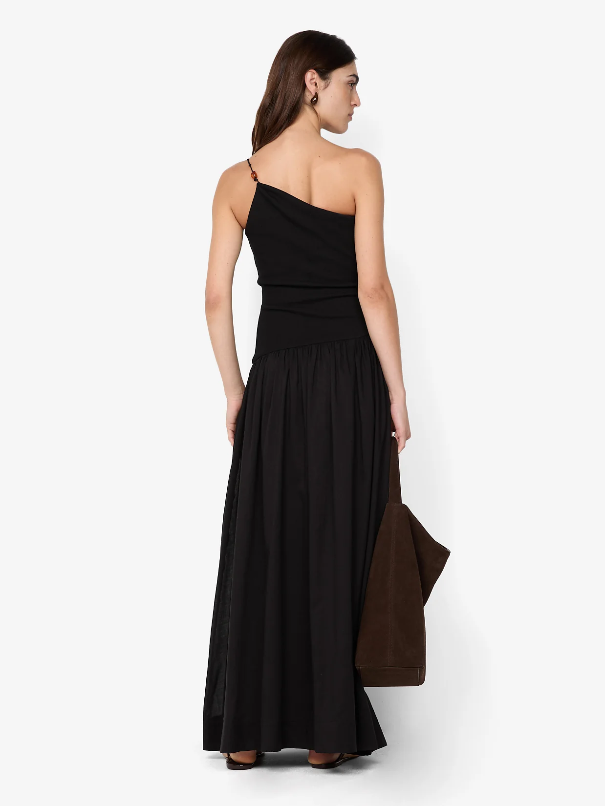 SABRINE ASYM MAXI DRESS - BLACK - Image 3