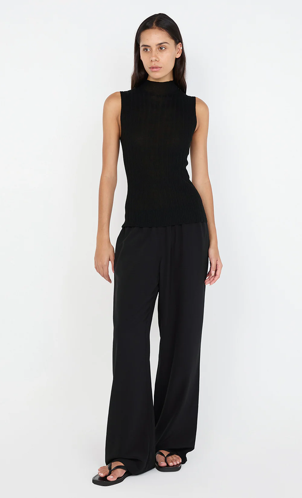 SILK PANT - BLACK - Image 2