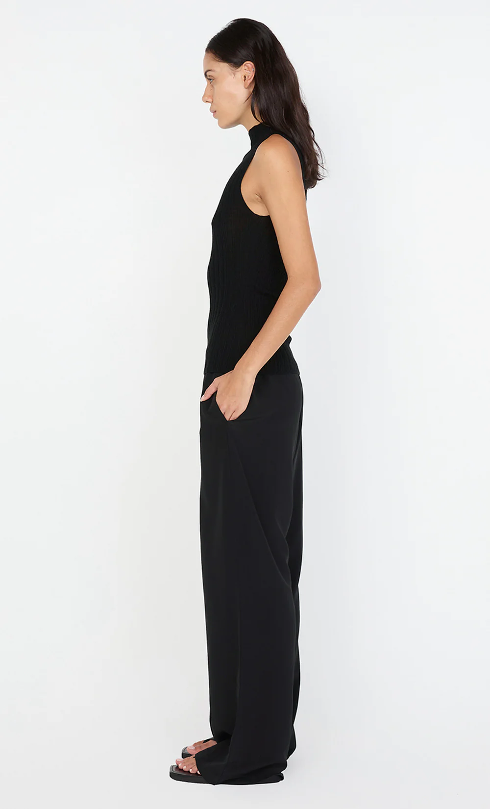 SILK PANT - BLACK - Image 4