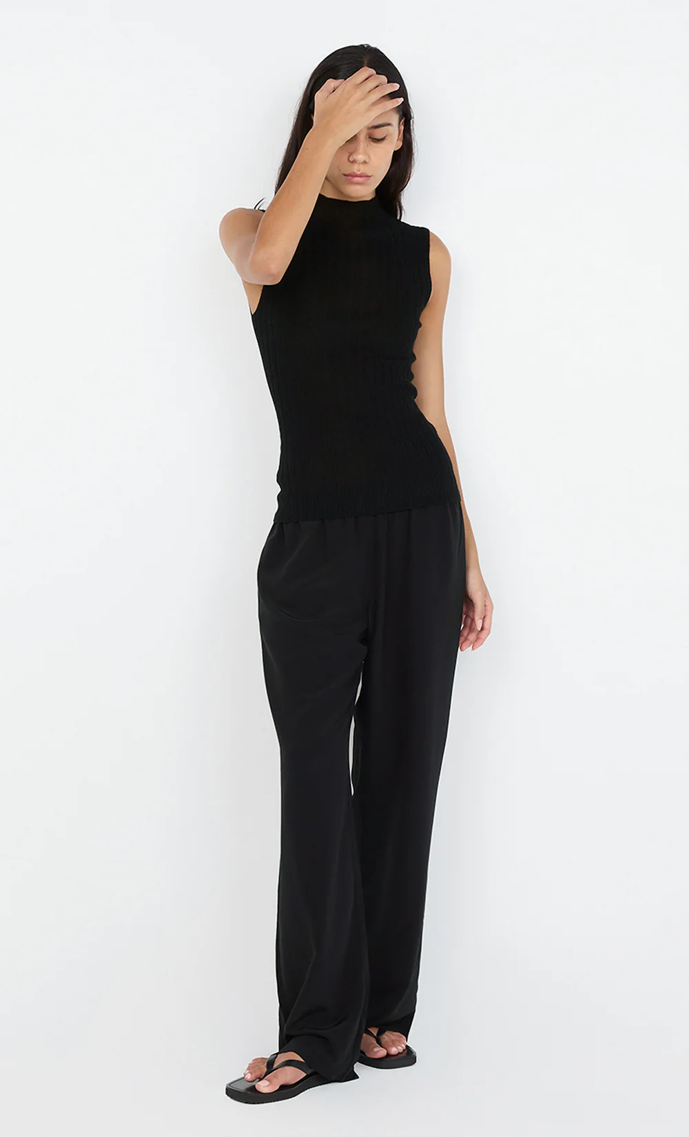 SILK PANT - BLACK - Image 6