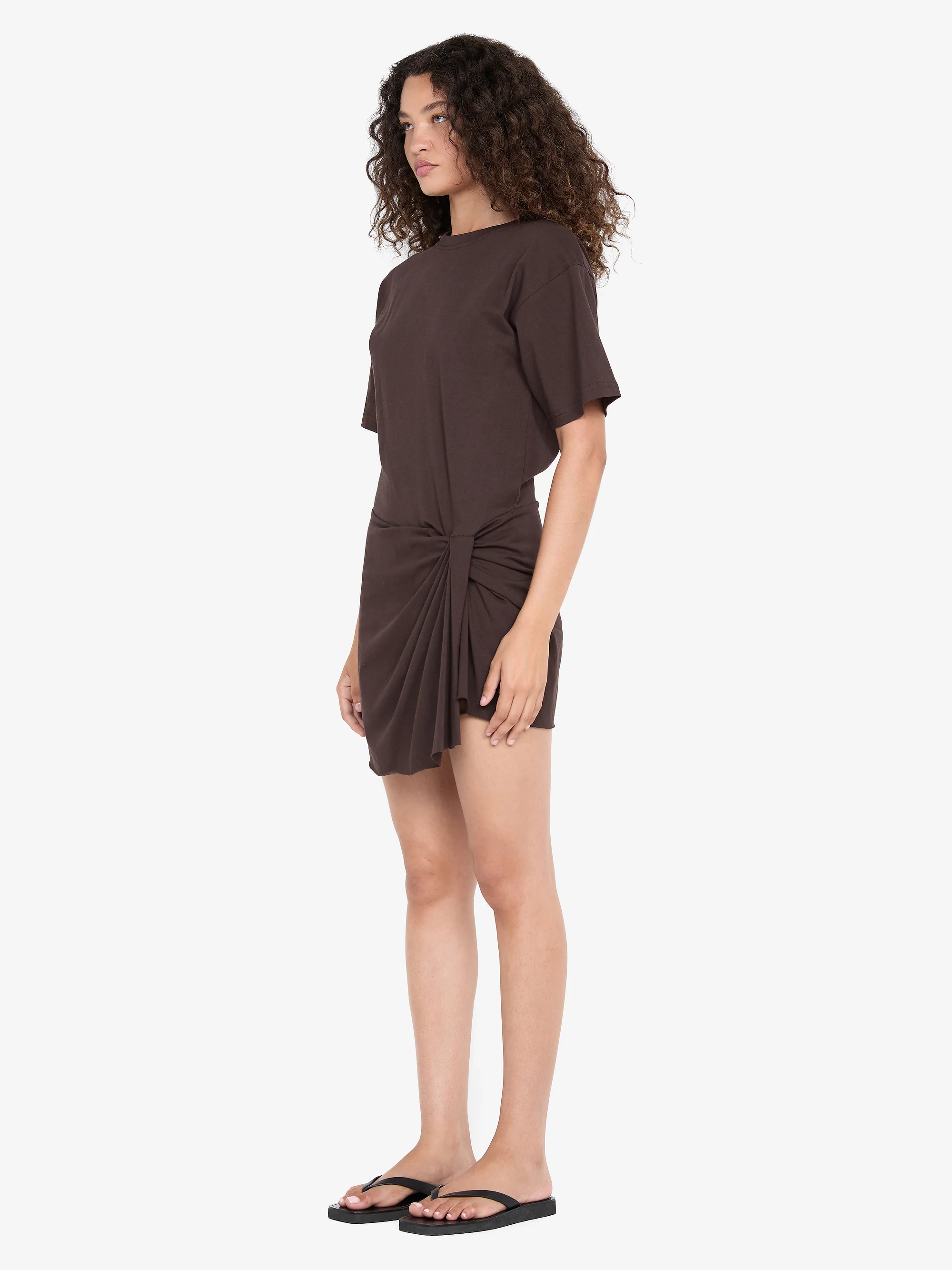 SIMI MINI DRESS - DARK CHOCOLATE - Image 2