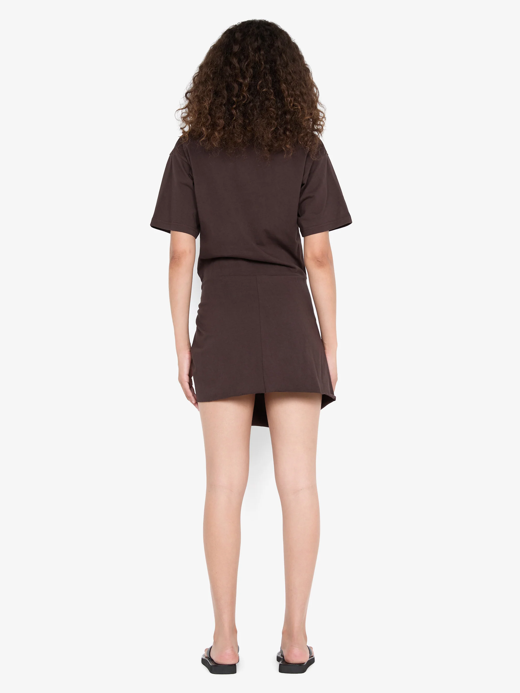SIMI MINI DRESS - DARK CHOCOLATE - Image 4