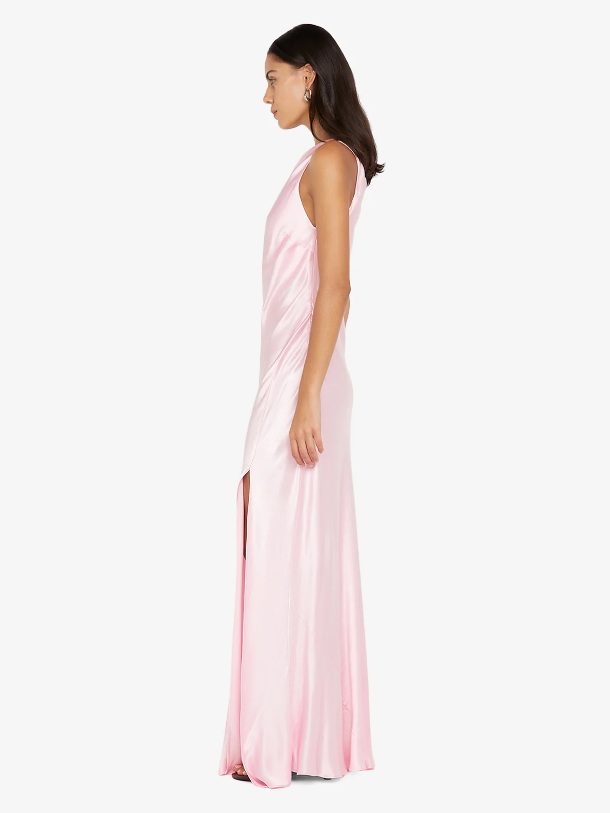 SOL ASYM DRESS - POWDER PINK - Image 4
