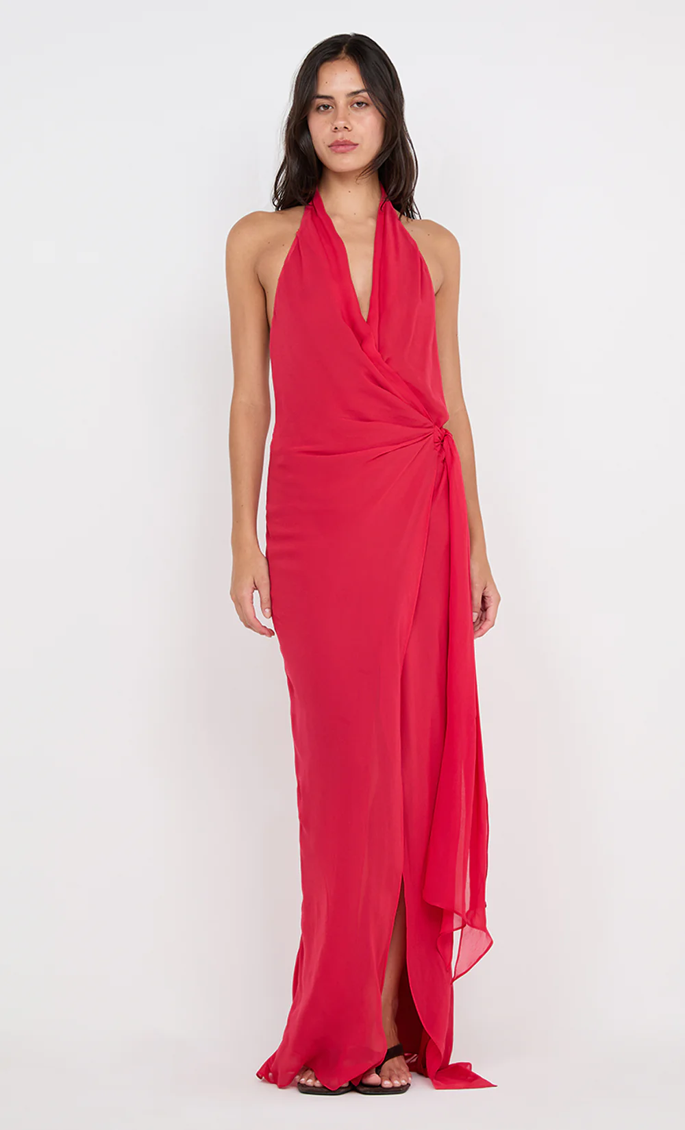 SONEVA WRAP DRESS - STRAWBERRY