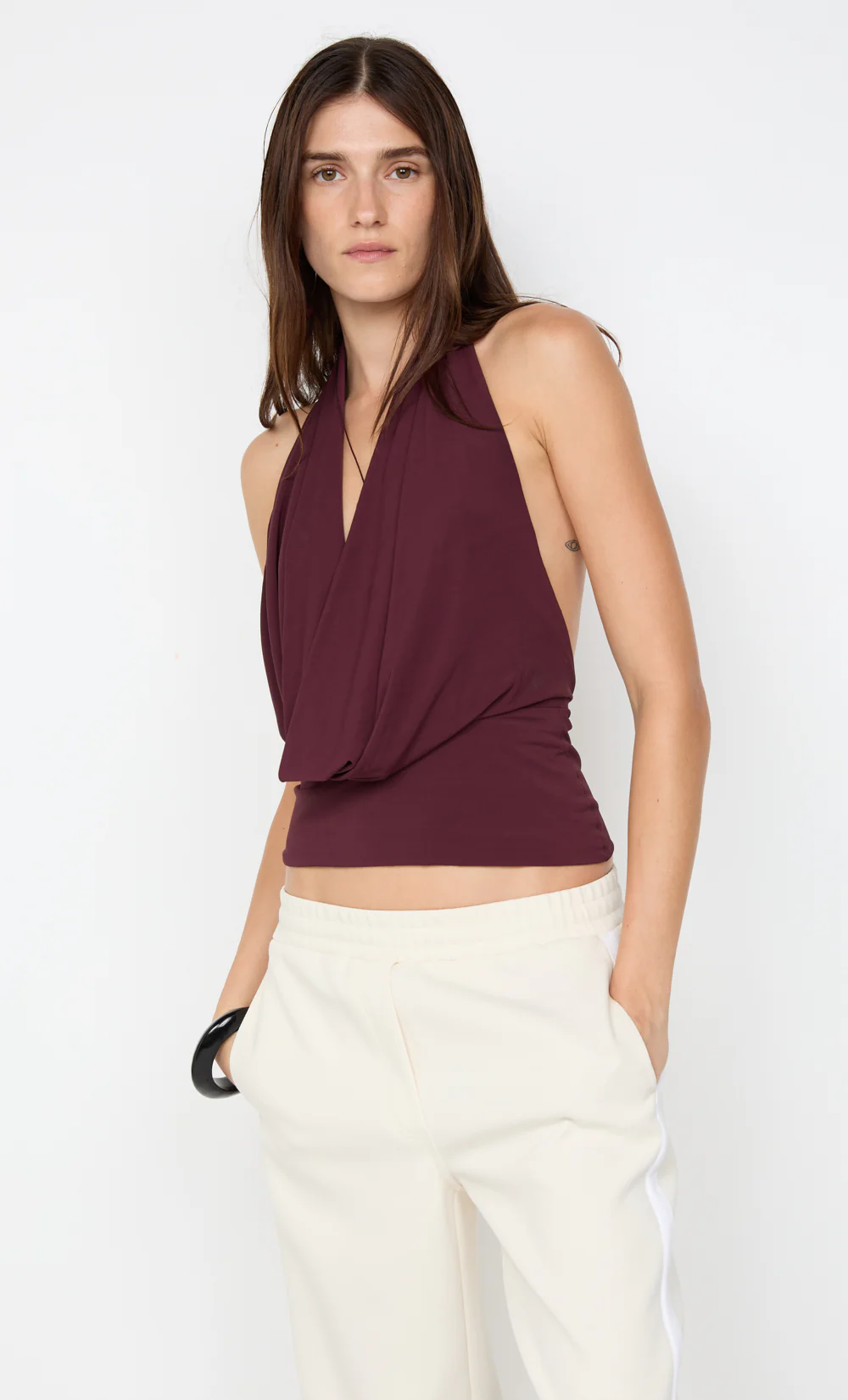 SONNIE HALTER TOP - PLUM - Image 2