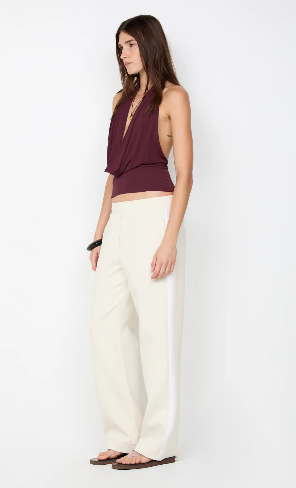 SONNIE HALTER TOP - PLUM - Image 3