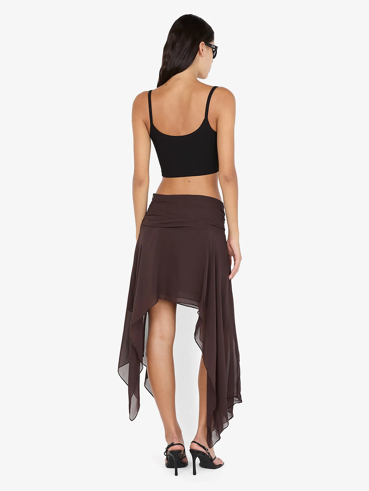TALLIS ASYM SKIRT - DARK CHOCOLATE - Image 3