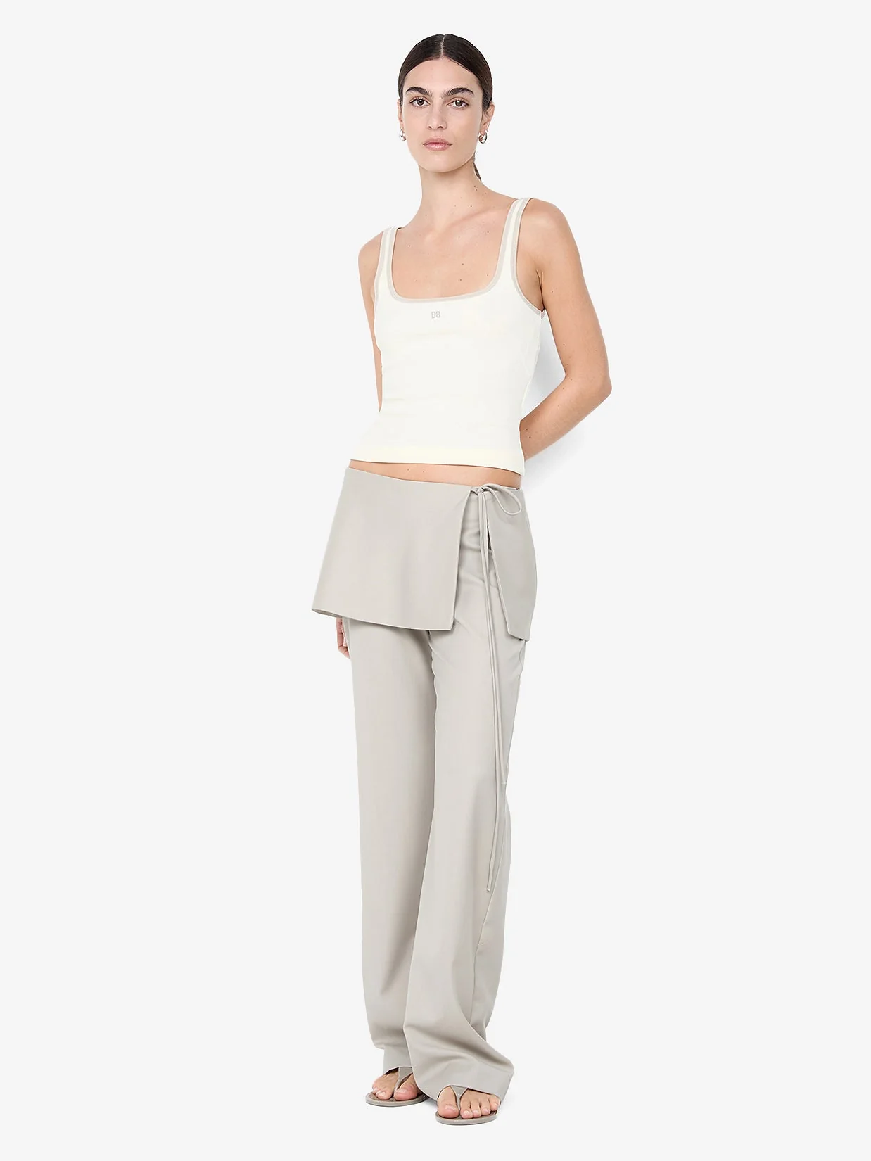 TAMSYN OVERLAY PANT - CEMENT - Image 2