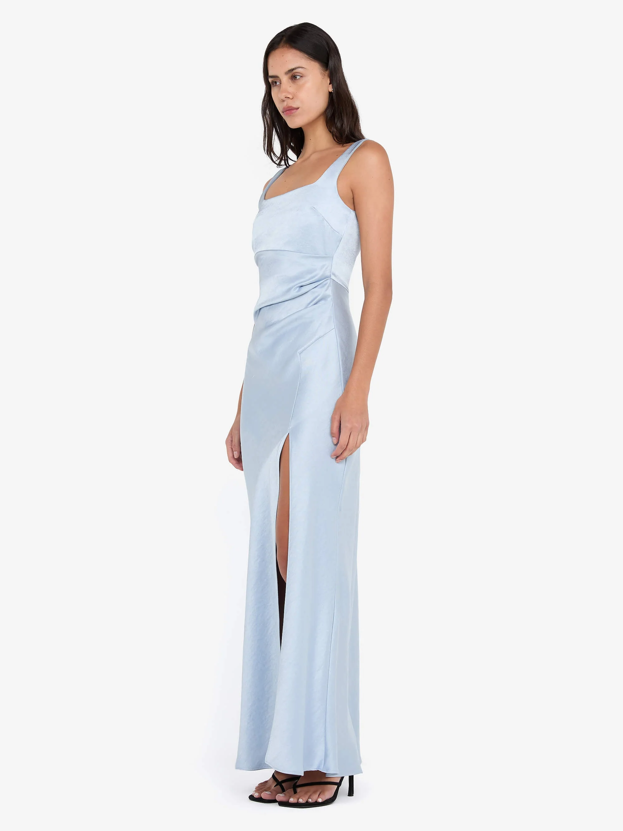 DREAMER SQUARE NECK DRESS - DUSTY BLUE - Image 2