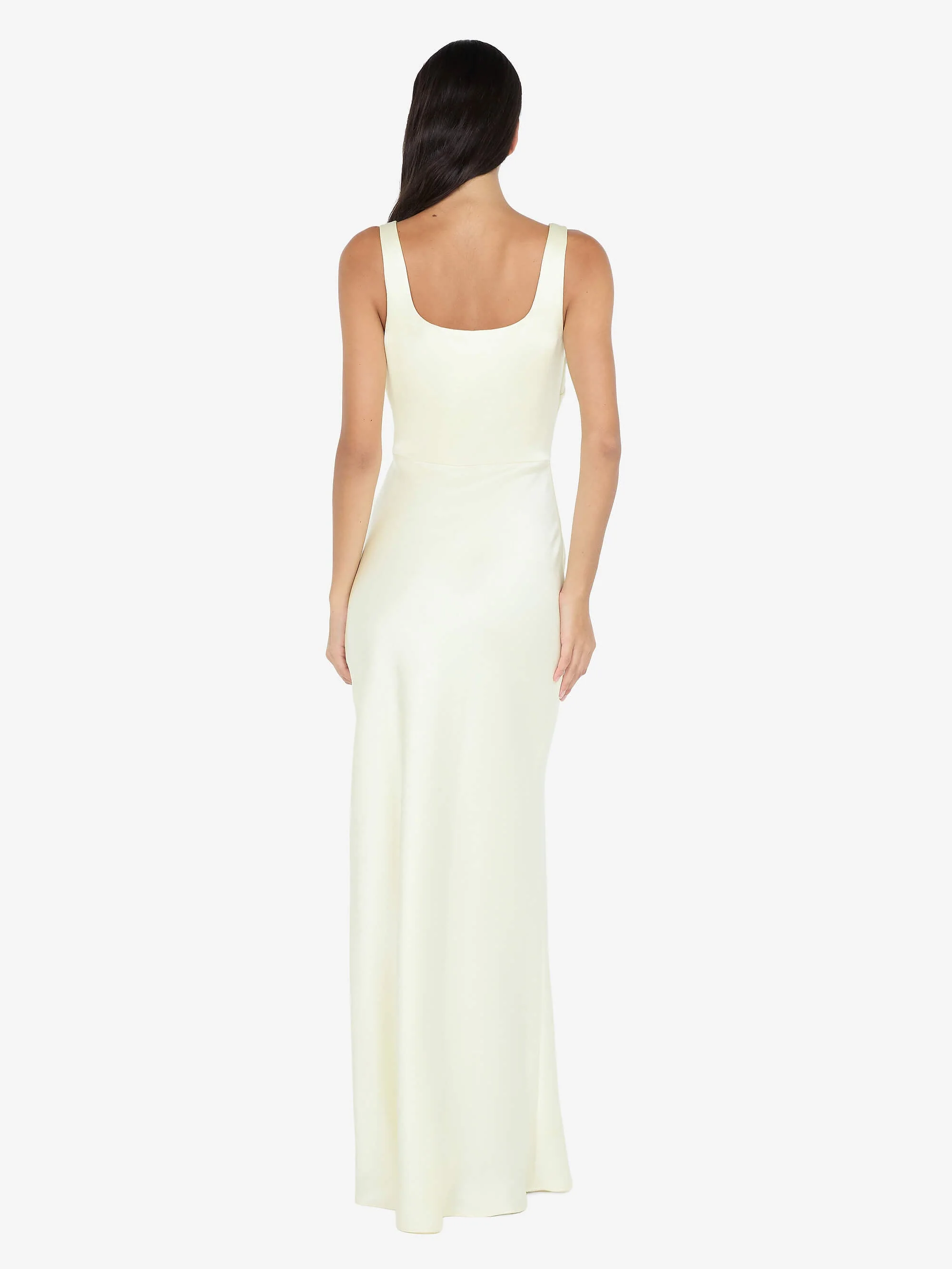 DREAMER SQUARE NECK DRESS - ICE YELLOW - Image 3