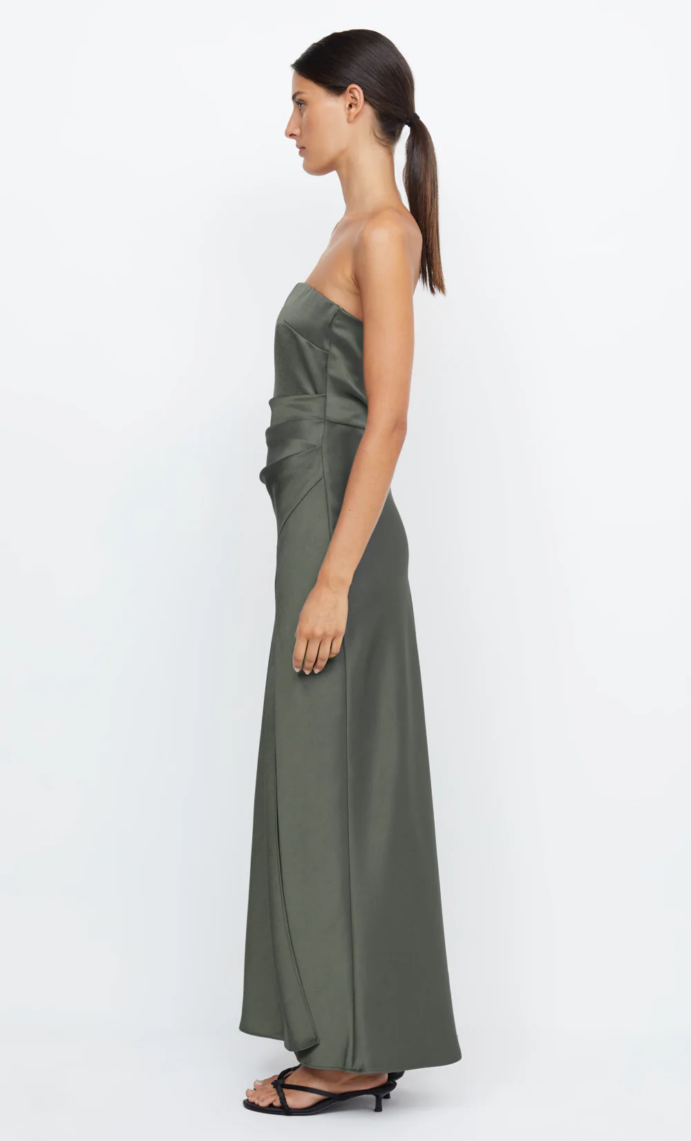 THE DREAMER STRAPLESS DRESS - DARK WILLOW - Image 3