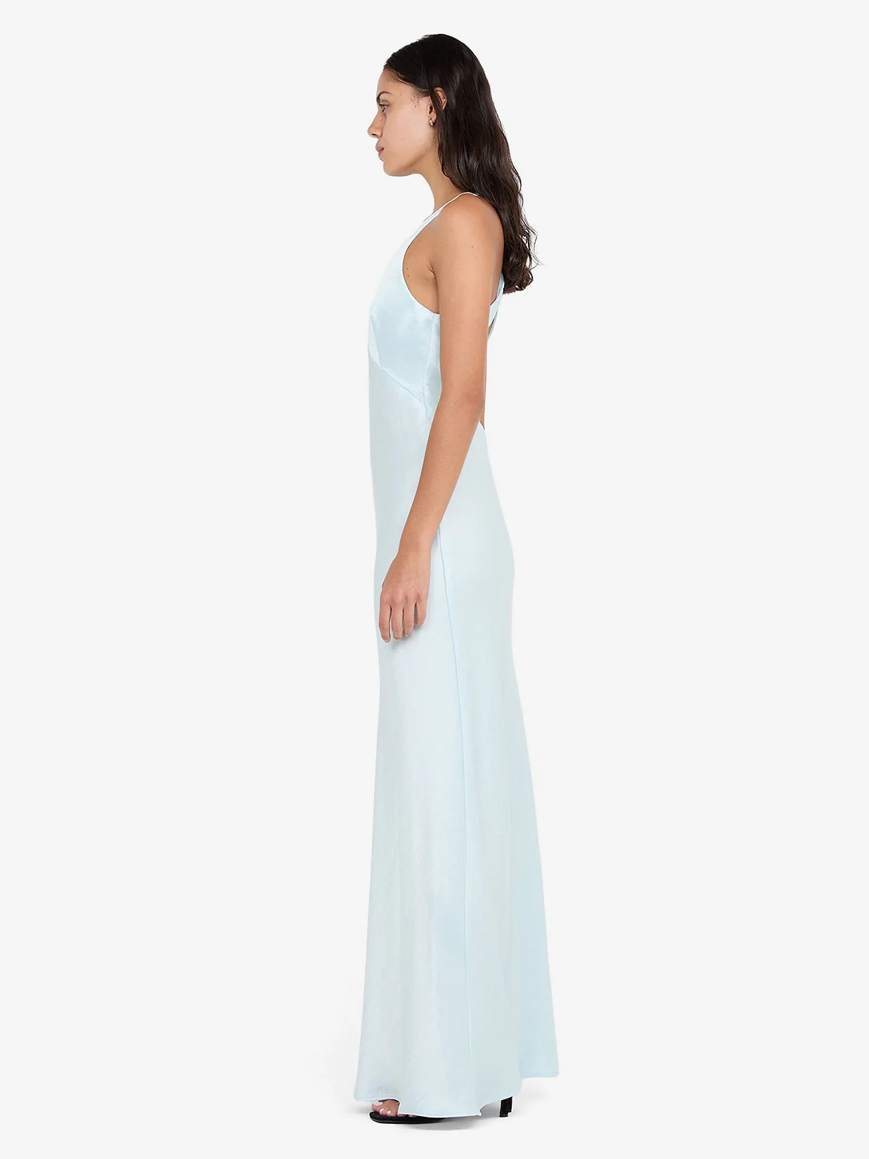 THE DREAMER V NECK DRESS - ARCTIC BLUE - Image 4