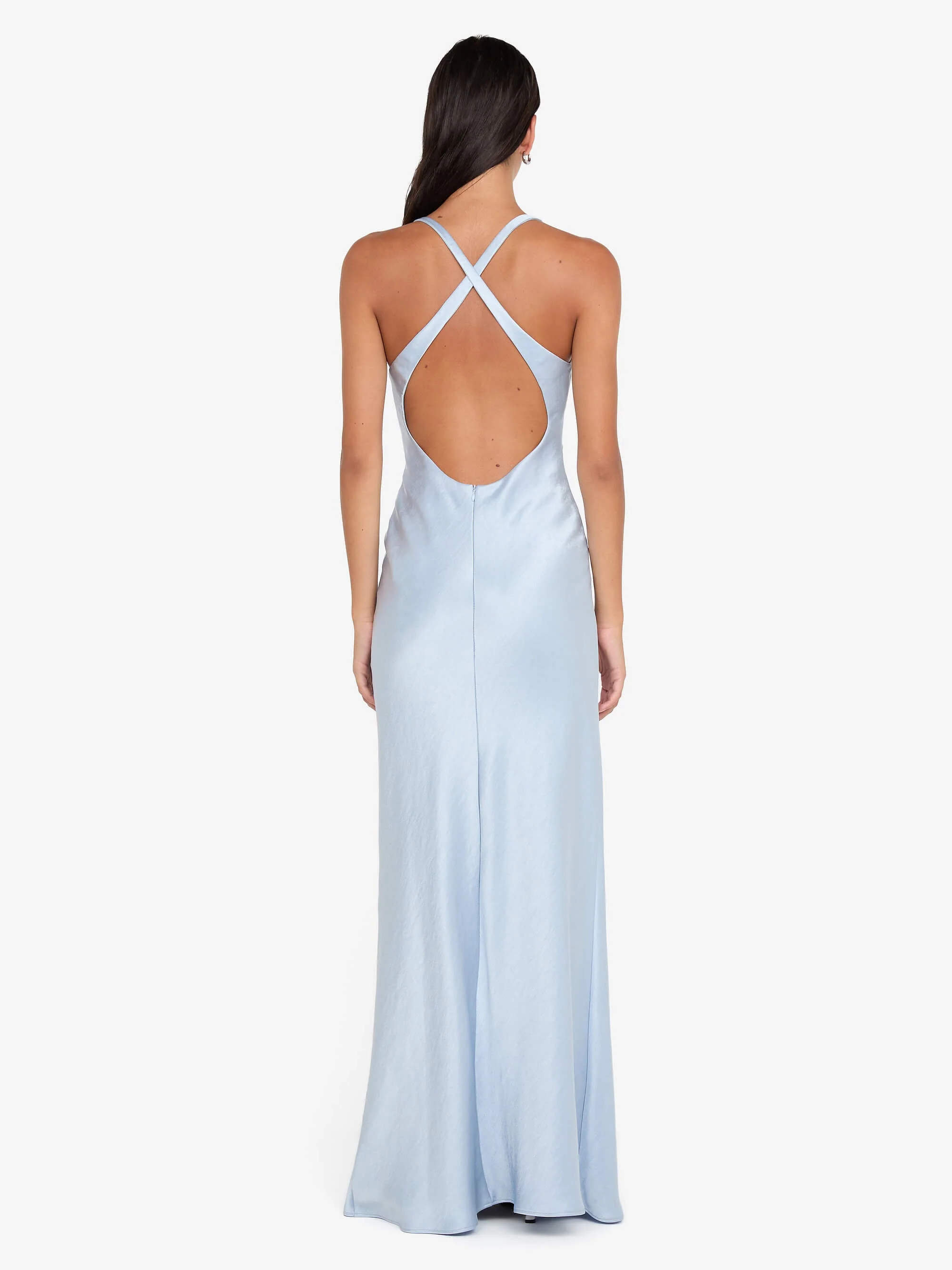 THE DREAMER V NECK DRESS - DUSTY BLUE - Image 2