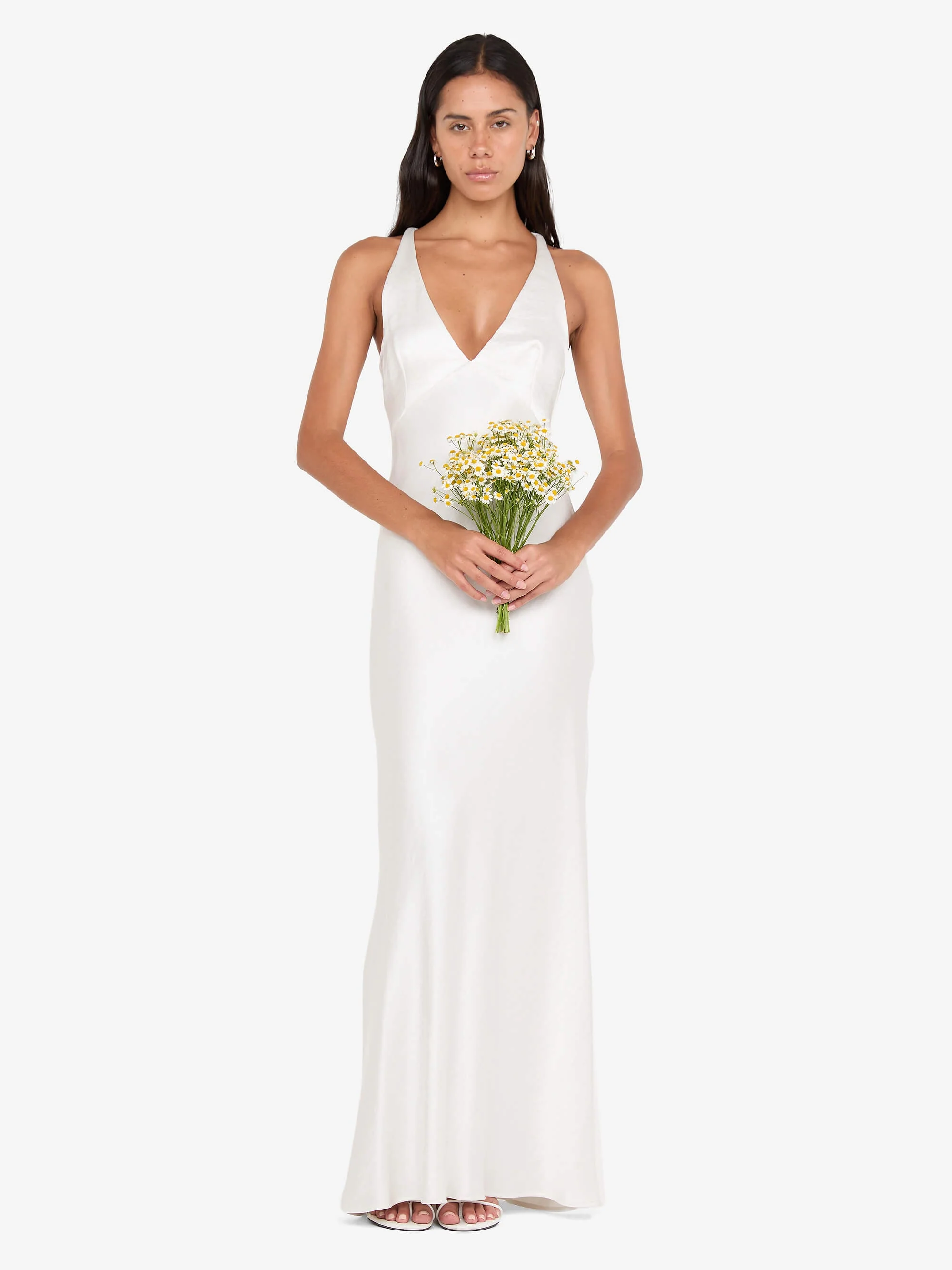 THE DREAMER V NECK DRESS - IVORY - Image 3