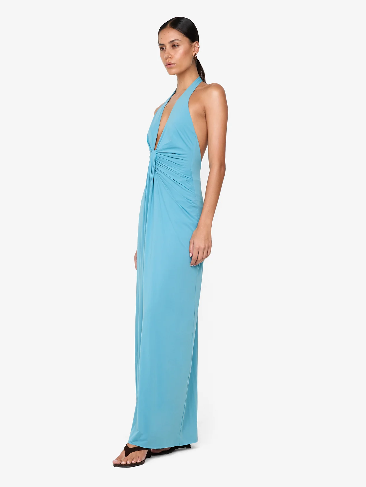 TILLIE DRAPE MAXI DRESS - DEEP SEAFOAM - Image 4