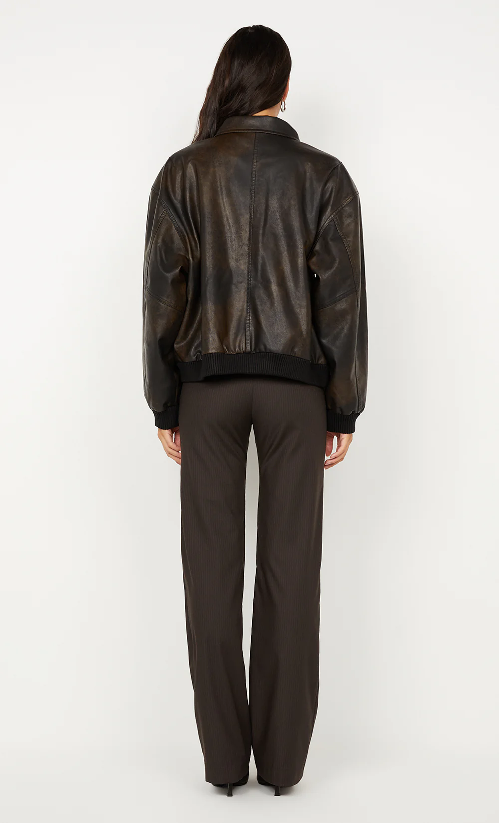 TYLA BOMBER JACKET - VINTAGE CHOC - Image 8
