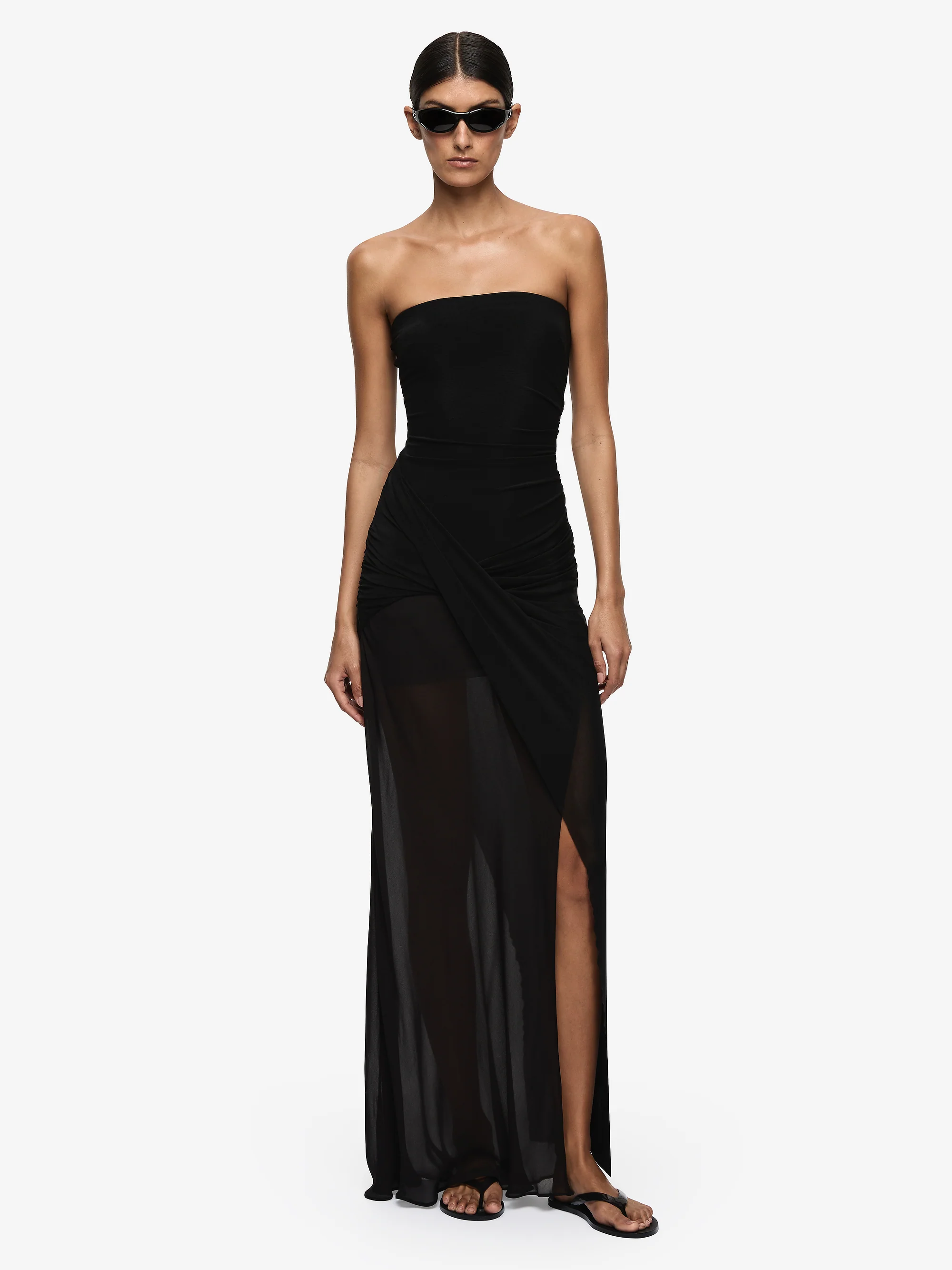 WILLORIN STRAPLESS MAXI DRESS - BLACK - Image 3