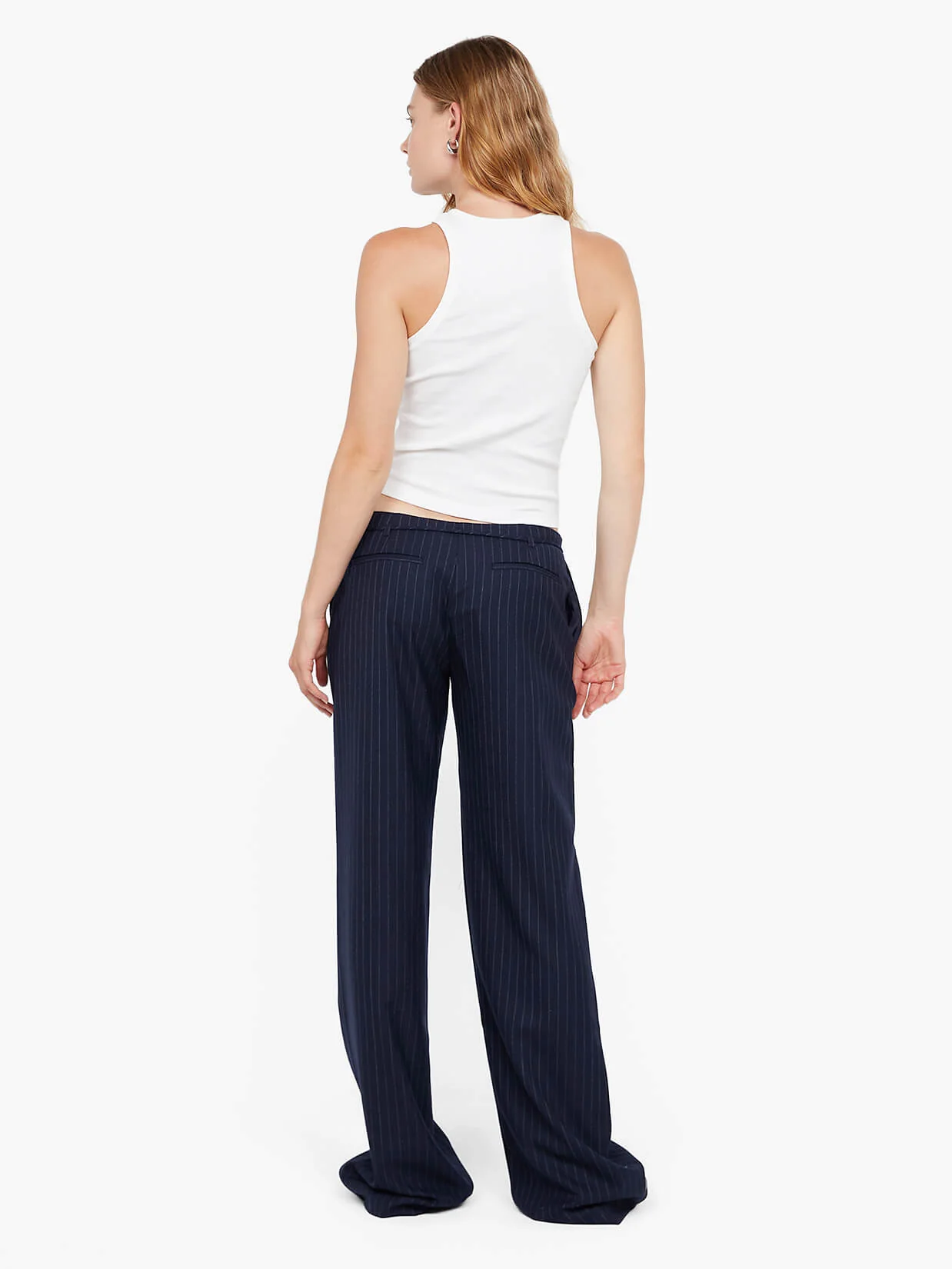 ZAYANA STRAIGHT LEG PANT - INK PINSTRIPE - Image 3
