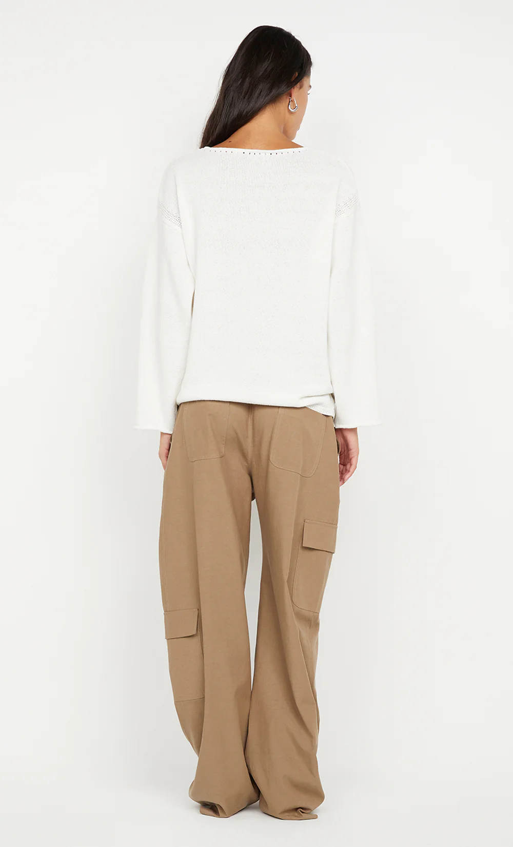 ZOE LONG SLEEVE TOP - WHITE - Image 5